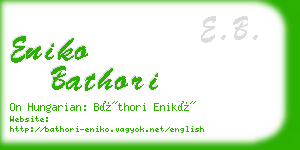 eniko bathori business card